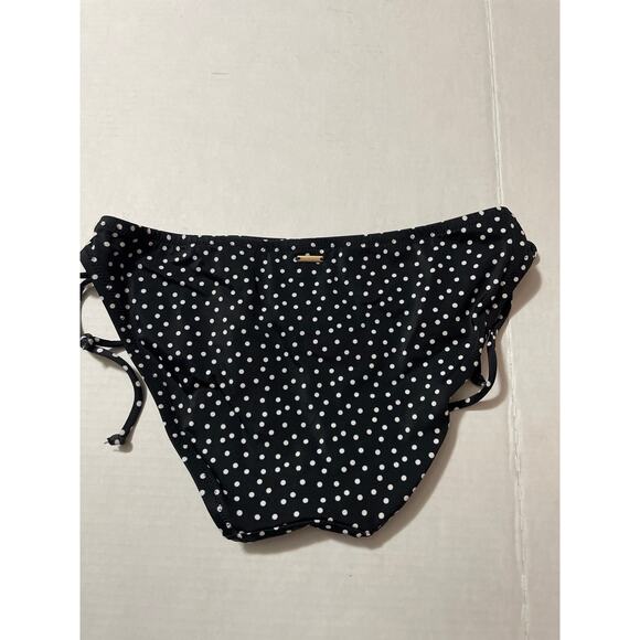 Victoria’s Secret Black & White Polka Bikini Bottom Size L - Picture 2 of 9